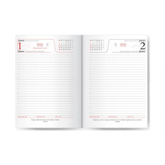 Agenda Diária Marrom Personalizada