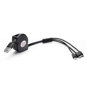 Cabo USB Retrátil 3 em 1 Personalizado