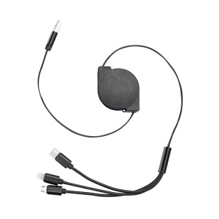 Cabo USB Retrátil 3 em 1 Personalizado