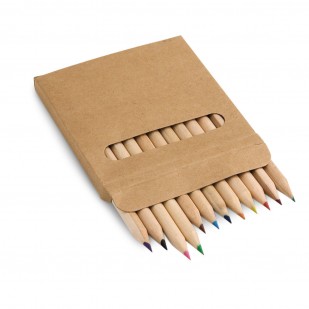 Caixa Personalizada com 12 mini lápis de cor