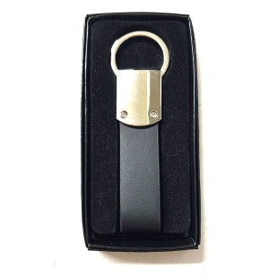 Chaveiro de Metal com Alça em Couro Sintético Personalizado