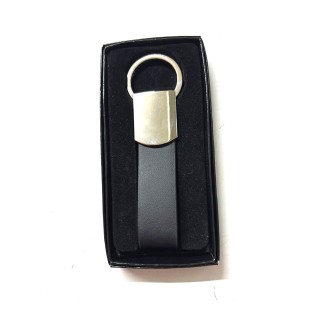 Chaveiro de Metal com Alça em Couro Sintético Personalizado