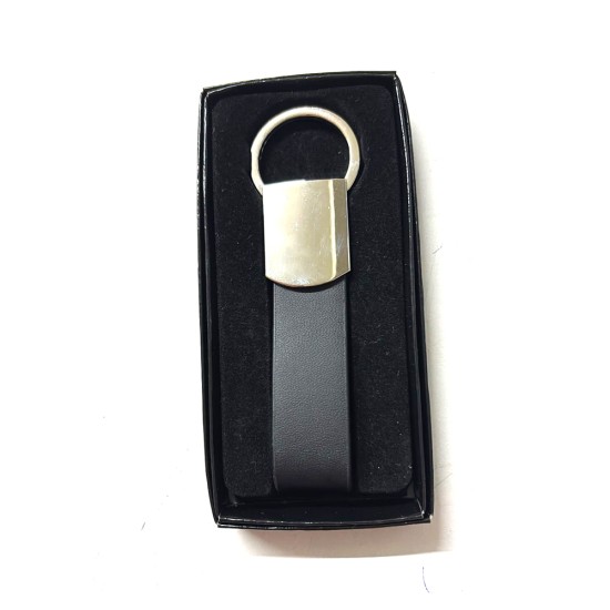 Chaveiro de Metal com Alça em Couro Sintético Personalizado Chaveiro de Metal com Alça em Couro Sintético Personalizado