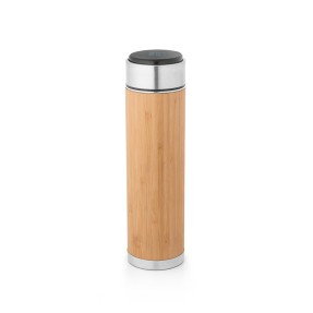 Garrafa Térmica Bambu com Termómetro Digital 430ml Personalizada