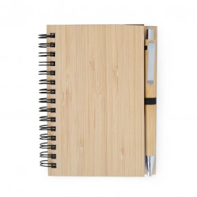 Caderneta em Bambu com Caneta Personalizada