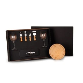 Kit Queijo / Kit Vinho Personalizado com 2 Taças