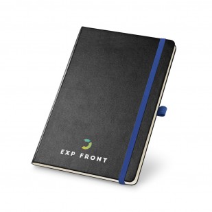 Moleskine Preta com Elástico Colorido Personalizada