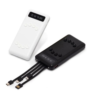 Power Bank 10.000mAh com Lanterna e Multissaídas Personalizado