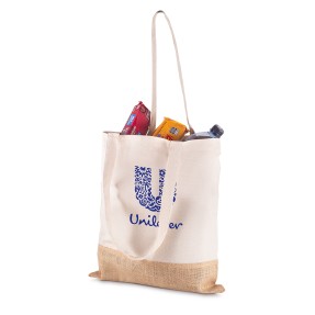 Sacola em Algodão e Juta 220g/m² (42x38cm) Personalizada
