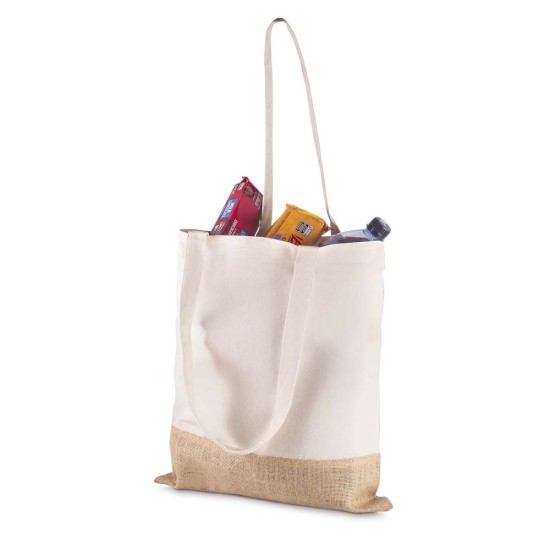 Sacola em Algodão e Juta 220g/m² (42x38cm) Personalizada Sacola em Algodão e Juta 220g/m² (42x38cm) Personalizada