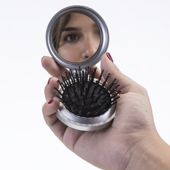 Escova de Cabelo com Espelho Personalizada