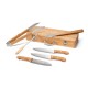 Kit churrasco Personalizado em Aço Inox com Estojo em Bambu