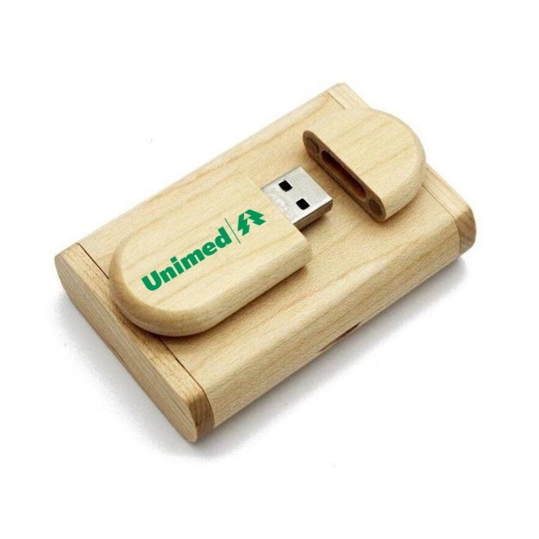 Pen Drive Personalizado Com Caixa de Madeira - Iniciativa Brindes ...