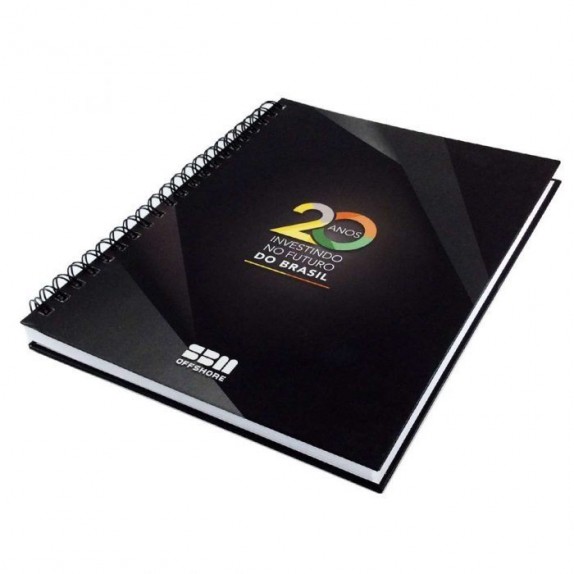 Caderno 15x21cm Com Capa Dura Personalizado Iniciativa Brindes Personalizados 0985